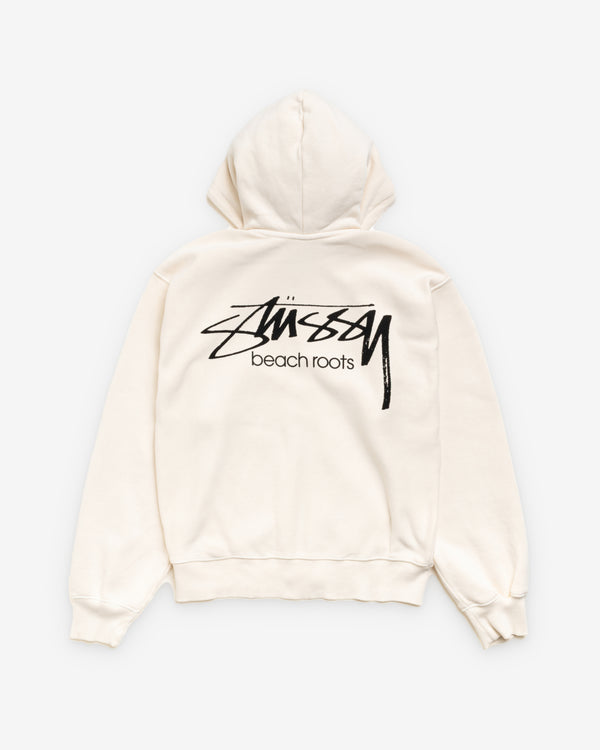 Stüssy - Men's Beach Roots Gar. Dyed Zip Hood - (Bone)