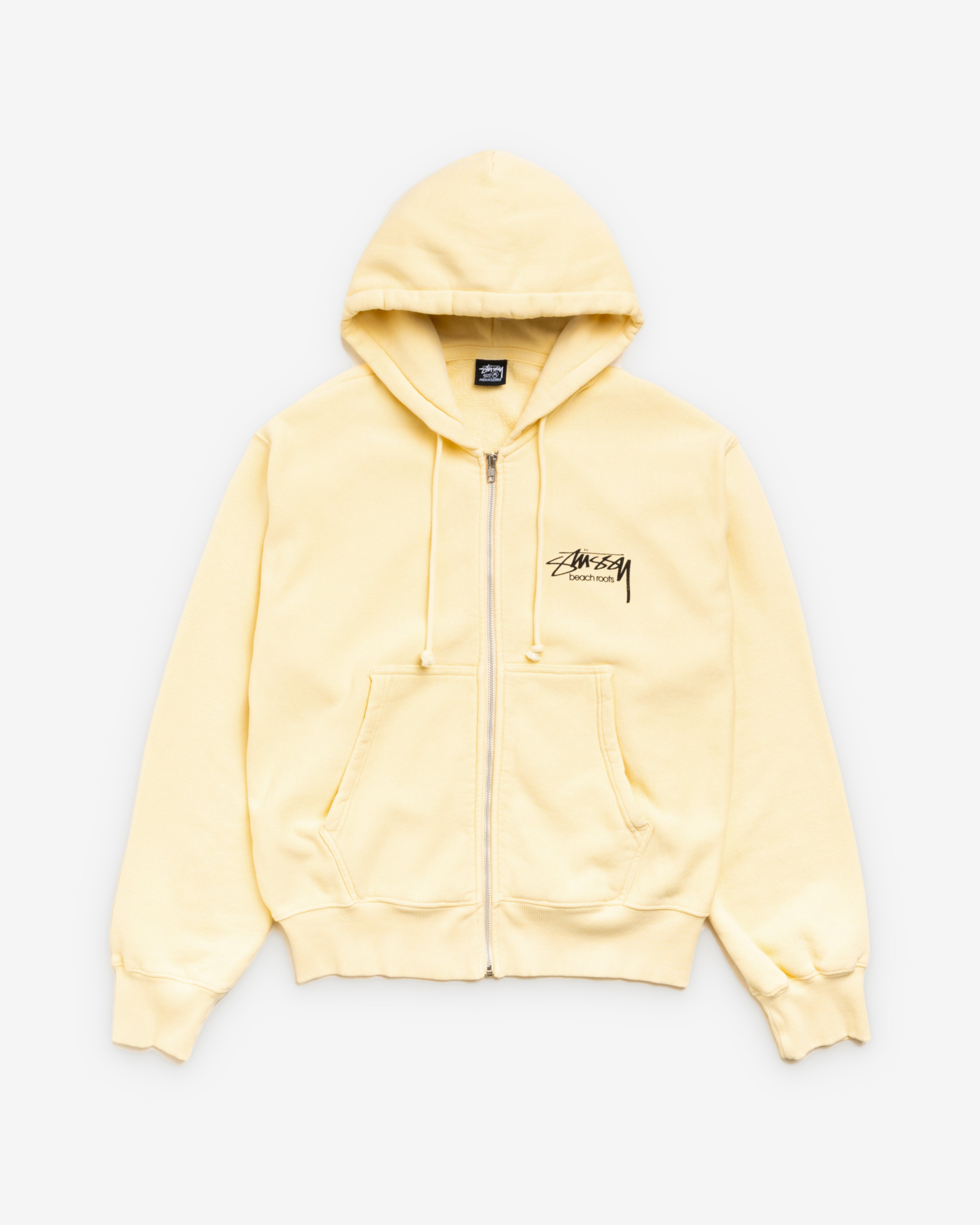 Stüssy: Men's Beach Roots Gar. Dyed Zip Hood (Gold) | Dover Street
