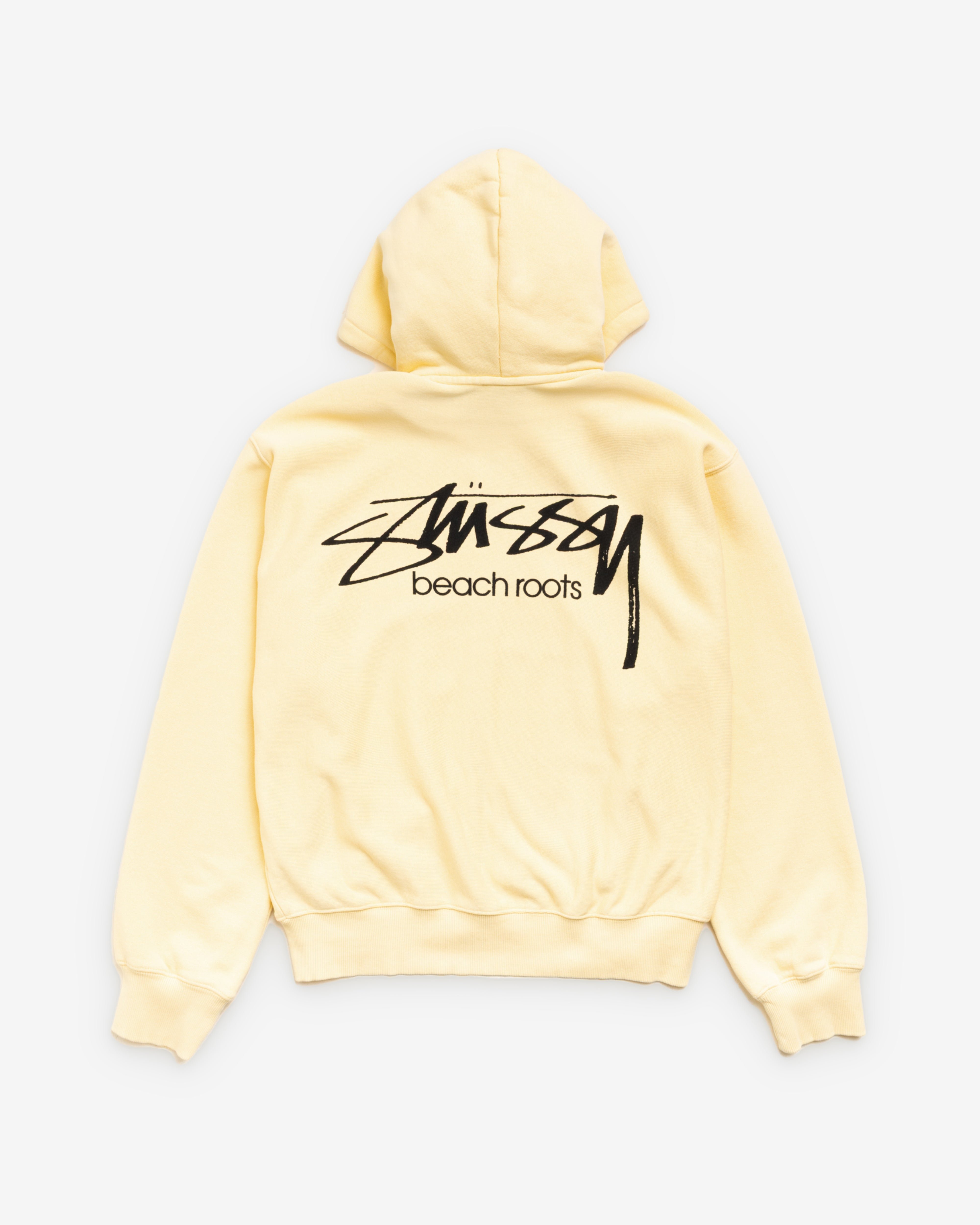 Stüssy: Men's Beach Roots Gar. Dyed Zip Hood (Gold) | Dover Street