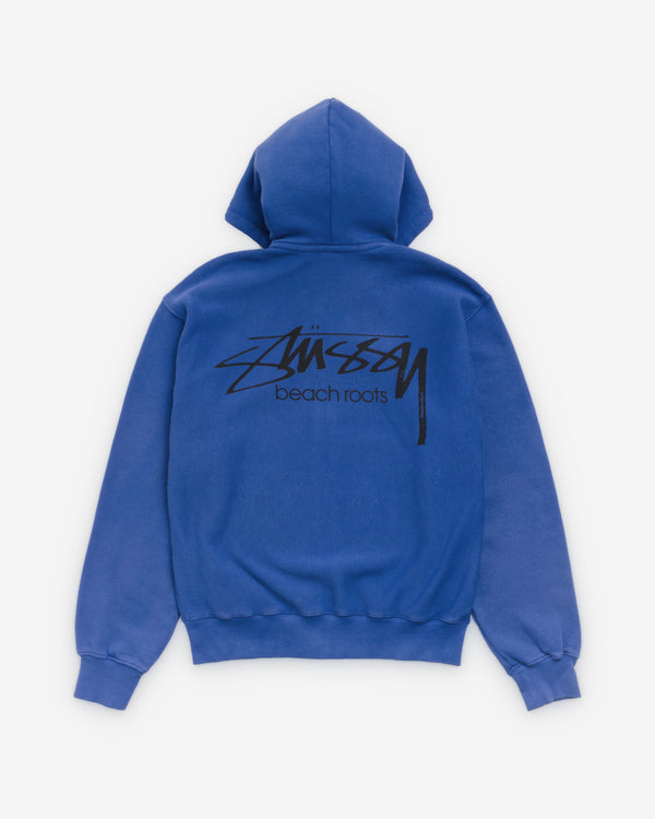 Stüssy - Men's Beach Roots Gar. Dyed Zip Hood - (Indigo)