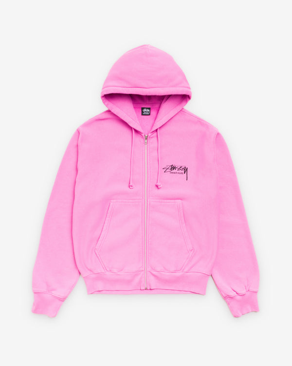 Stüssy - Men's Beach Roots Gar. Dyed Zip Hood - (Pink)