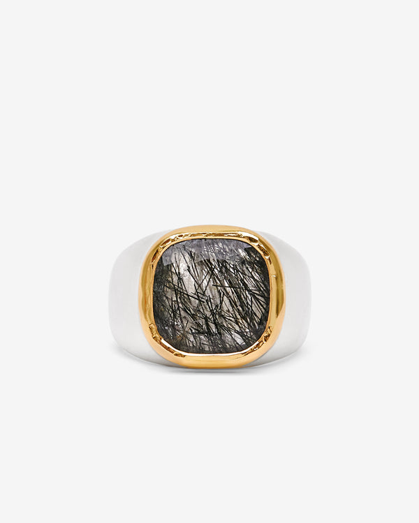 Frederick Grove - Tourmalated Quartz Ring - (Silver/Gold)