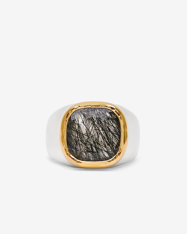 Frederick Grove  - Tourmalated Quartz Ring -  (Silver/Gold)