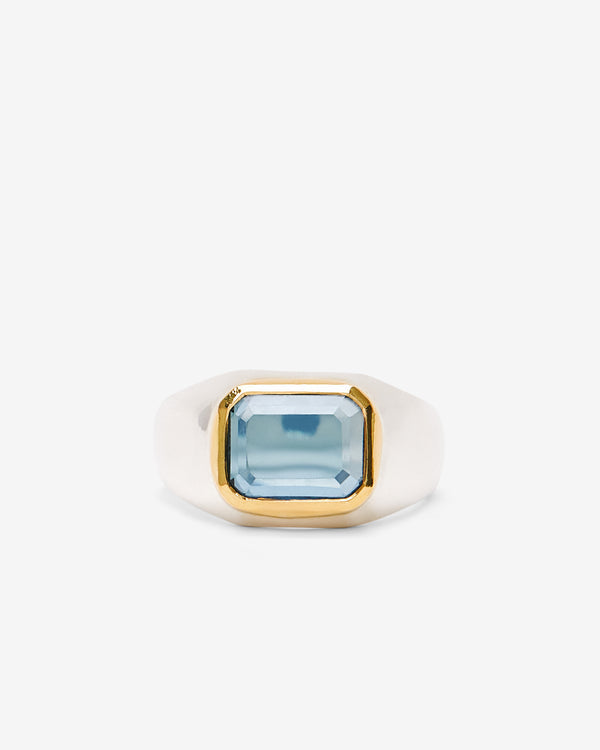 Frederick Grove - London Blue Topaz Ring - (Silver/Gold)