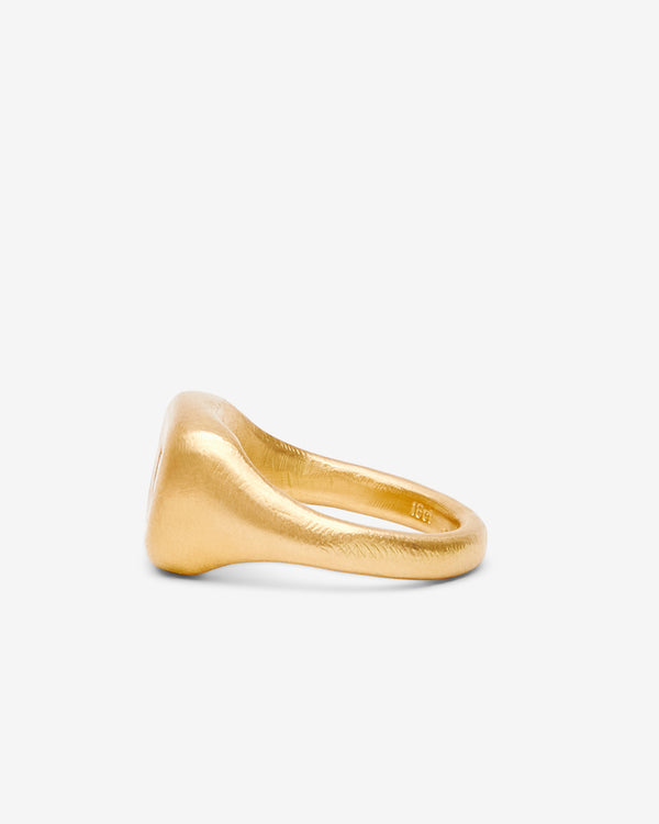 Seb Brown -  Green Frame Ring - (Yellow Gold)