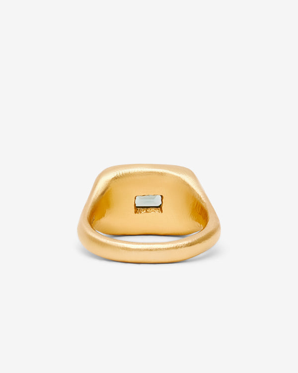 Seb Brown -  Green Frame Ring - (Yellow Gold)