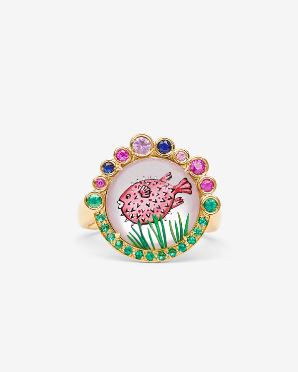 Francesca Villa - Puffer Fish Ring - (Yellow Gold)