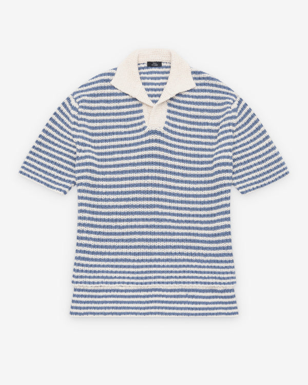Aman - Kim Jones Striped Polo Shirt - (Goji Berry)