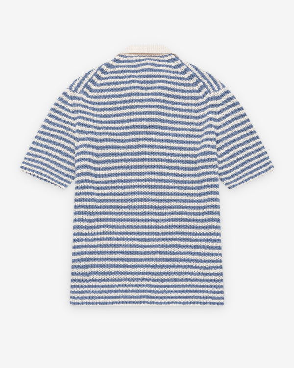 Aman - Kim Jones Striped Polo Shirt - (Goji Berry)