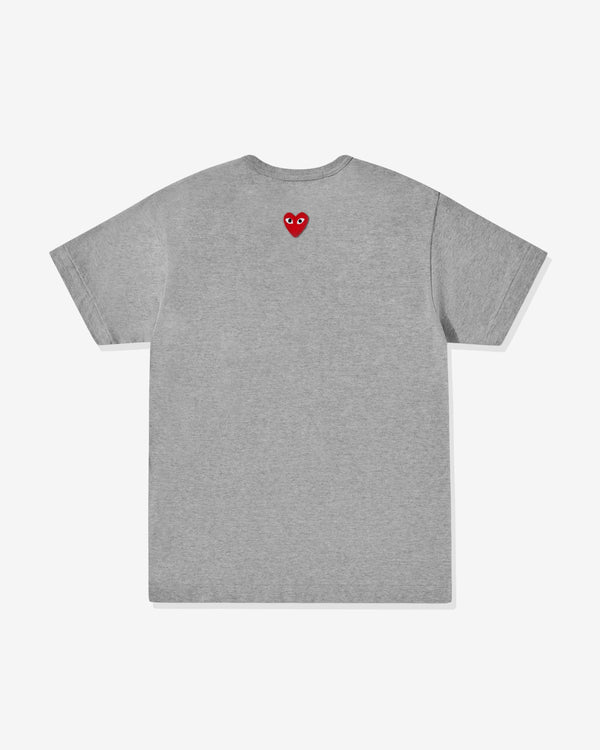 Play - Unisex Reverse Red Heart T-Shirt - (Grey)