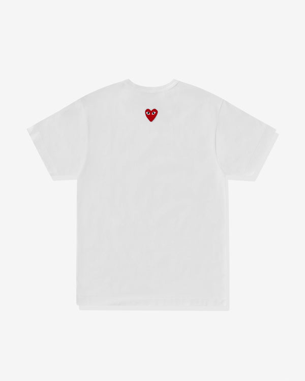 Play - Unisex Reverse Red Heart T-Shirt - (White)