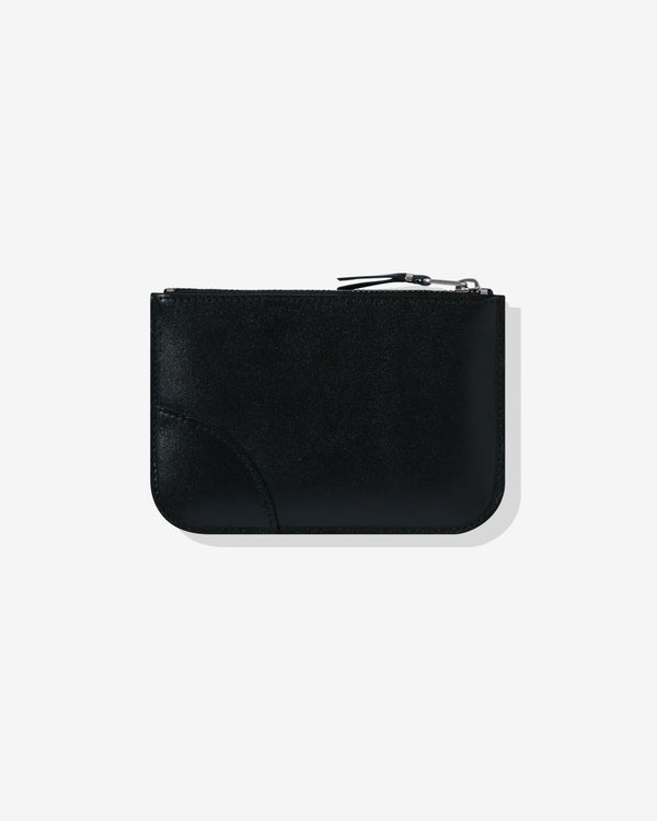 CDG Wallet - Silver Eyelet Zip Pouch - (Black SA8100SE)