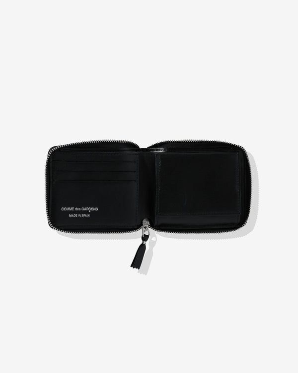 CDG Wallet - Silver Eyelet Full Zip Around Wallet - (Black SA7100SE)