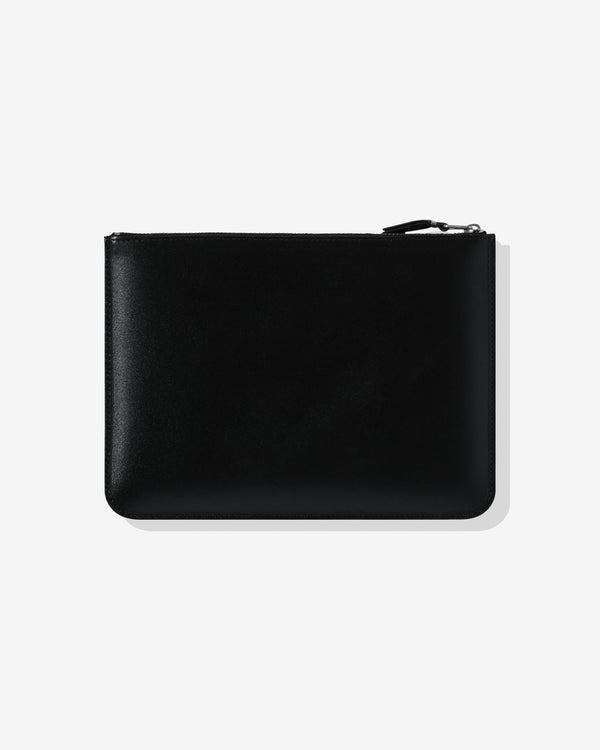 CDG Wallet - Silver Eyelet Zip Pouch - (Black SA5100SE)
