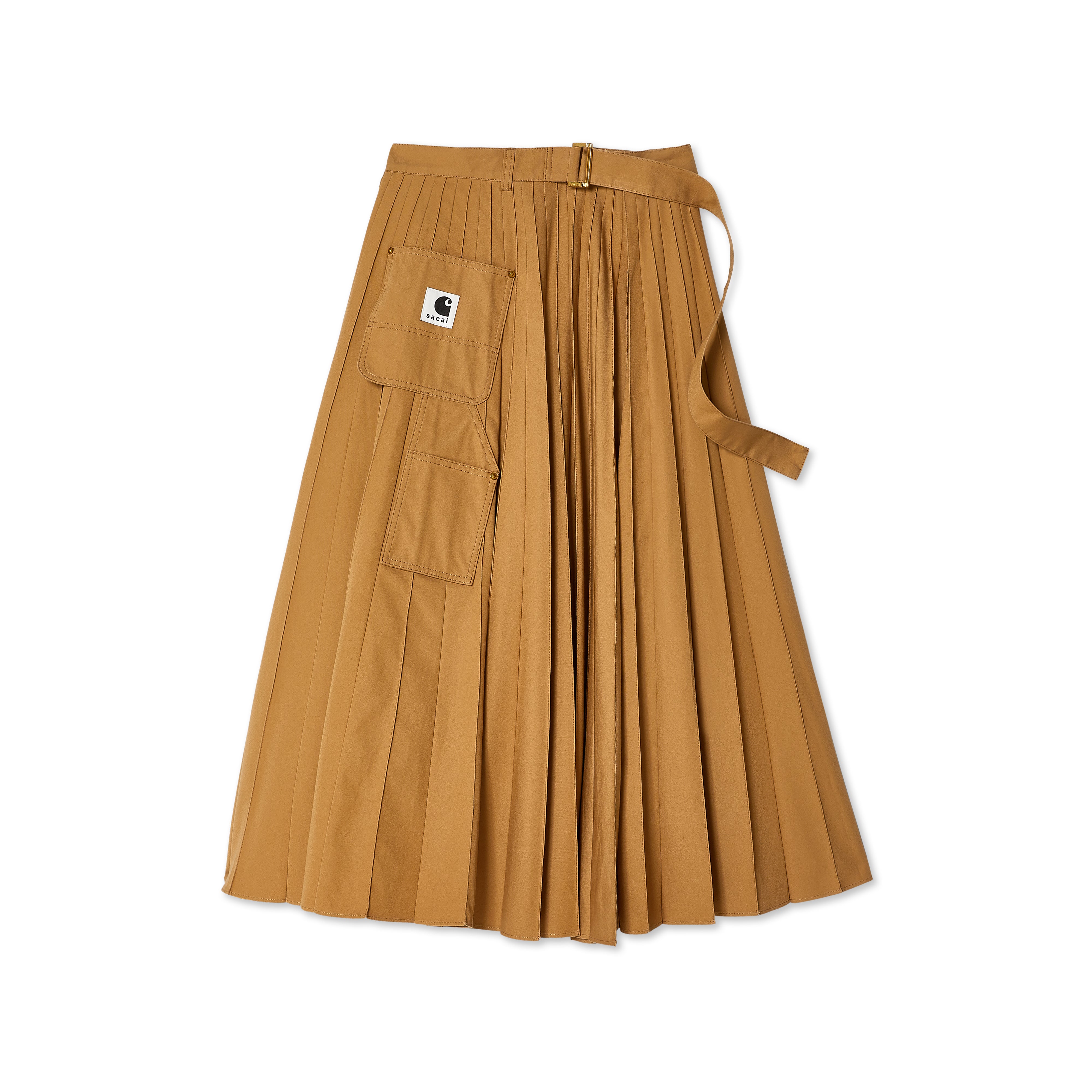 sacai - Carhartt WIP Women's Pleated Skirt - (Beige) | Dover