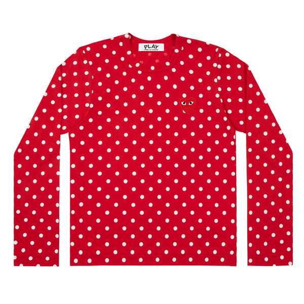 Play - Red Heart Polka Dot Long Sleeve - (Red/White)