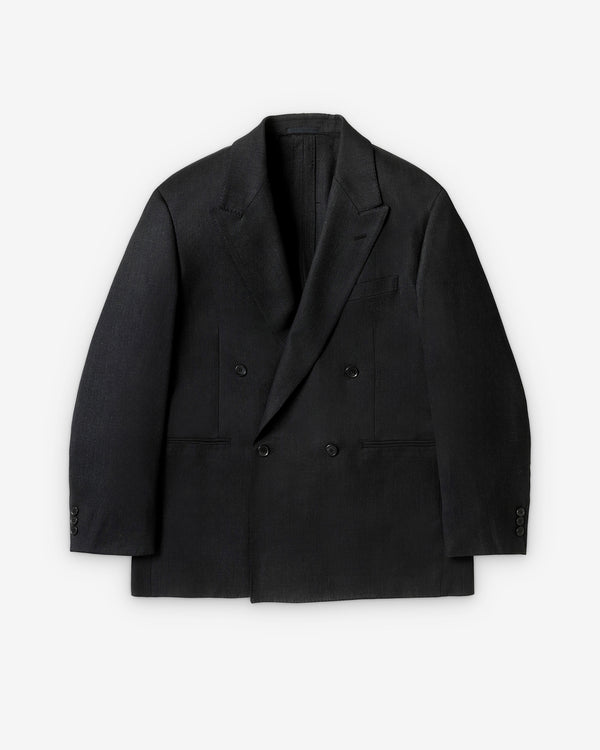 A.Presse - Men's Wool Double Breasted Jacket - (Charcoal)
