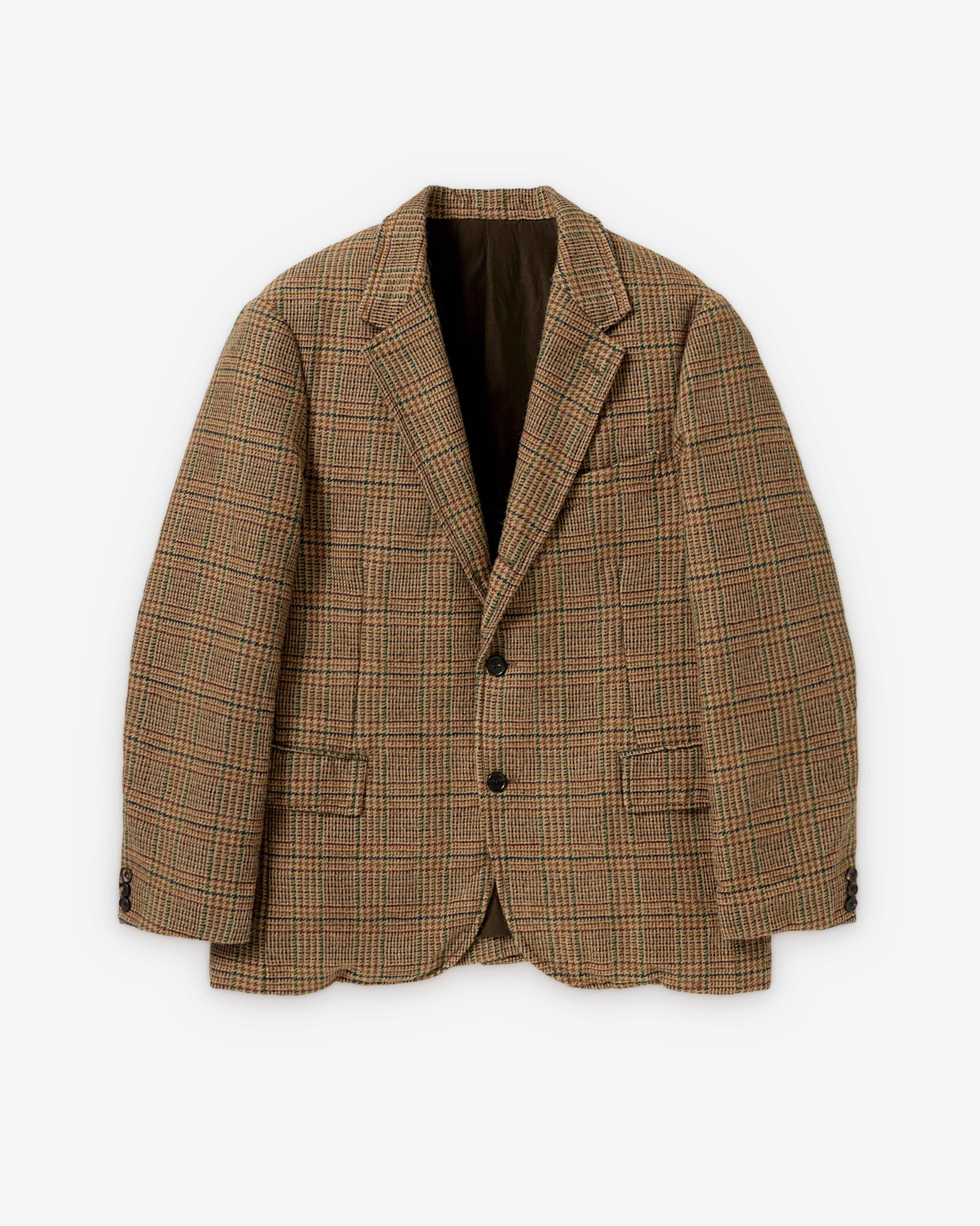 A.Presse: Men's Washed Alpaca Linen Tweed Jacket (Brown) | Dover