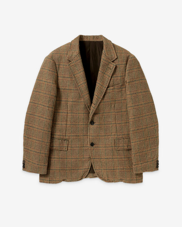 A.Presse - Men's Washed Alpaca Wool Tweed Jacket - (Brown)