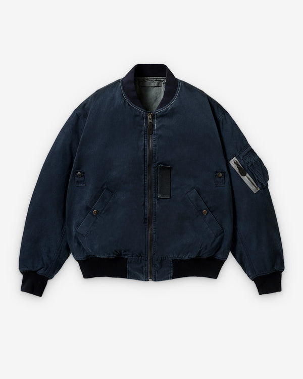 A.Presse - Men's Vintage B-15C Flight Jacket - (Navy/Gray)