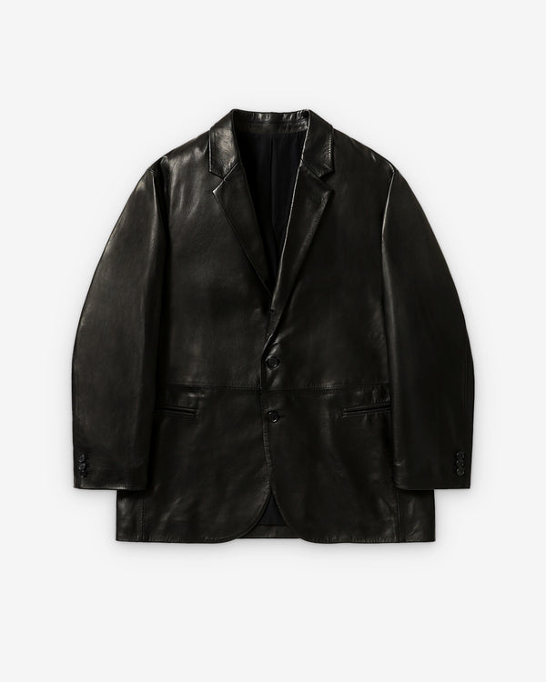 A.Presse - Men's Tailored Leather Jacket - (Black)