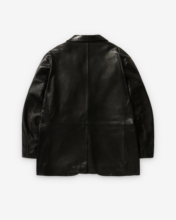 A.Presse - Men's Tailored Leather Jacket - (Black)