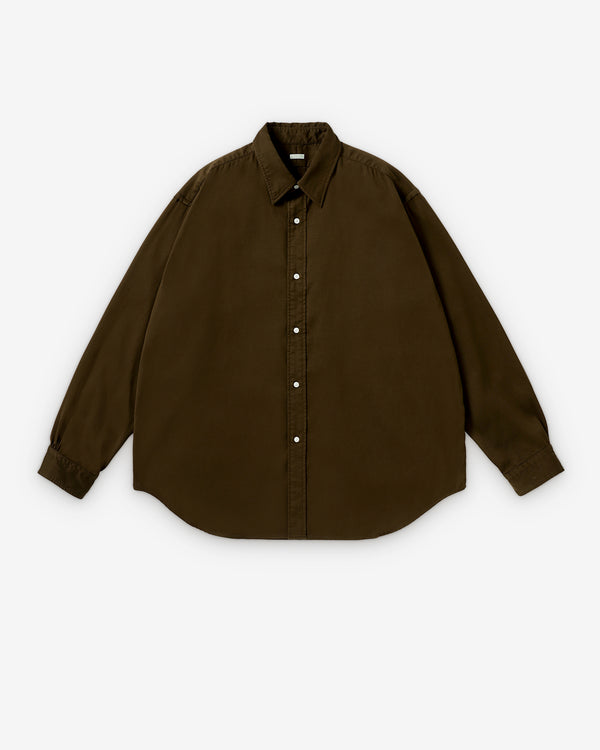 A.Presse - Men's Double Weave Twill Shirt - (Dark Olive)