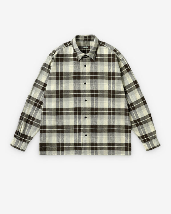 A.Presse - Men's Vintage Cotton Twill Shirt - (Gray)