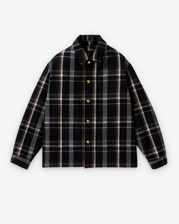 A.Presse - Men's Cashmere CPO Shirt - (Navy)