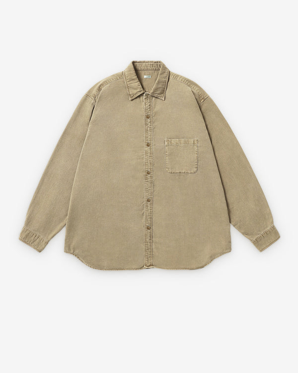 A.Presse - Men's Vintage Cotton Moleskin Shirt - (Beige)