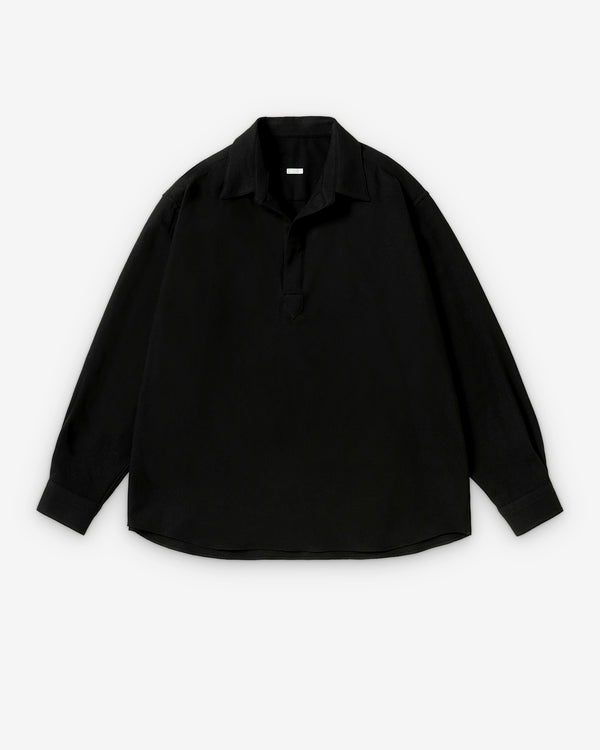 A.Presse - Men's Wool Skipper Shirt - (Black)