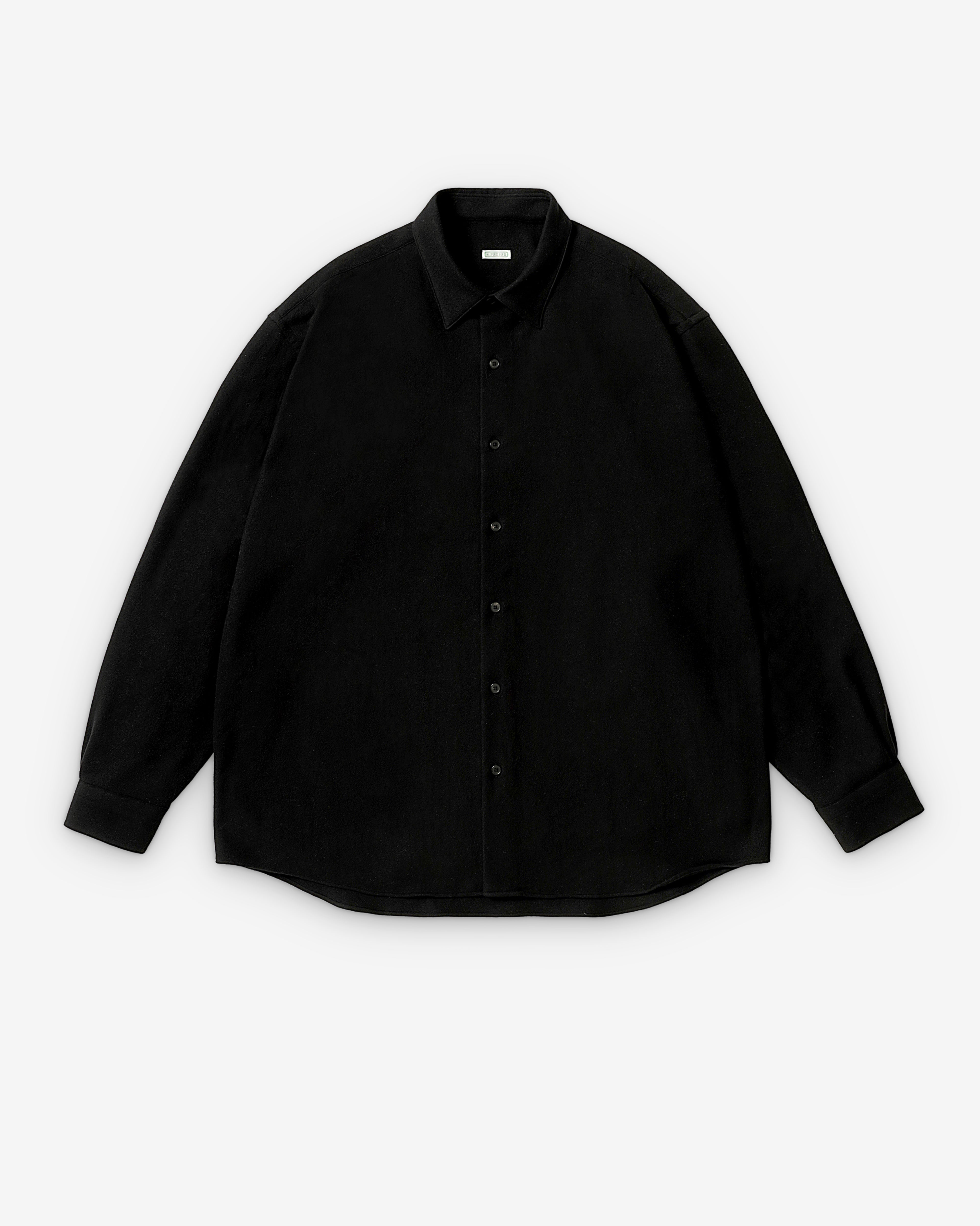A.Presse: Men's Regular Collar Shirt (Black) | Dover Street Market