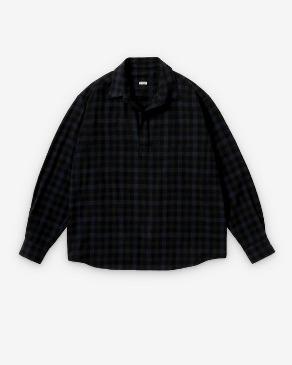 A.Presse - Men's Wool Skipper Shirt - (Check)
