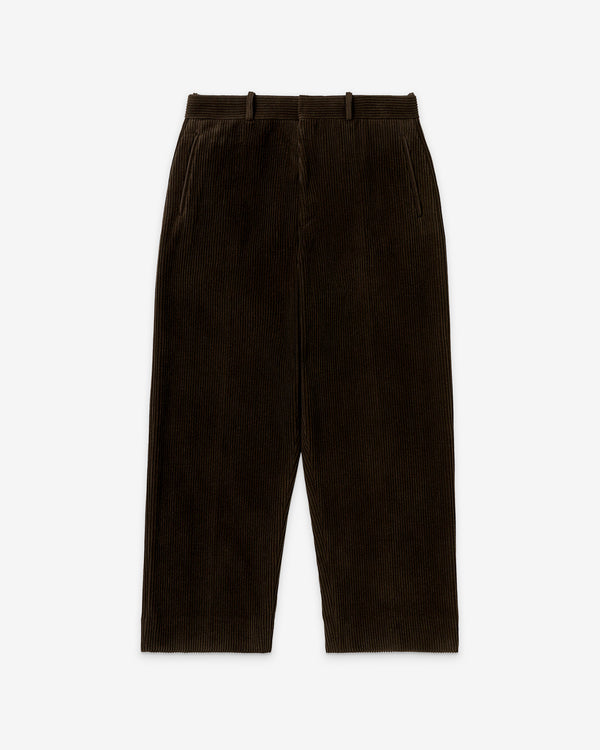 A.Presse - Men's Wool Corduroy Wide Trousers - (Brown)