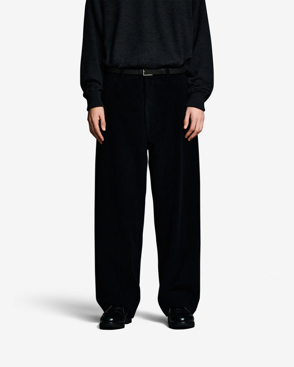 A.Presse - Men's Wool Corduroy Wide Trousers - (Brown)