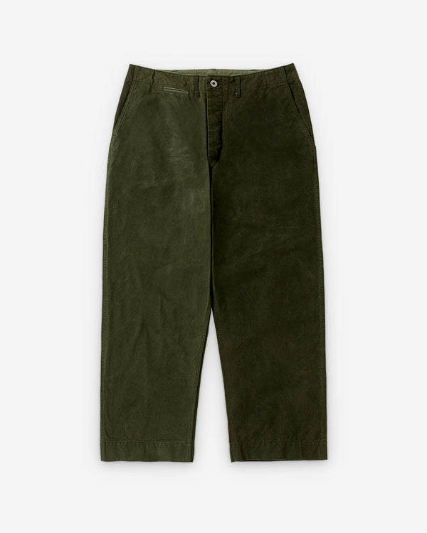 A.Presse - Men's Vintage Oiled Tent Trousers - (Olive)
