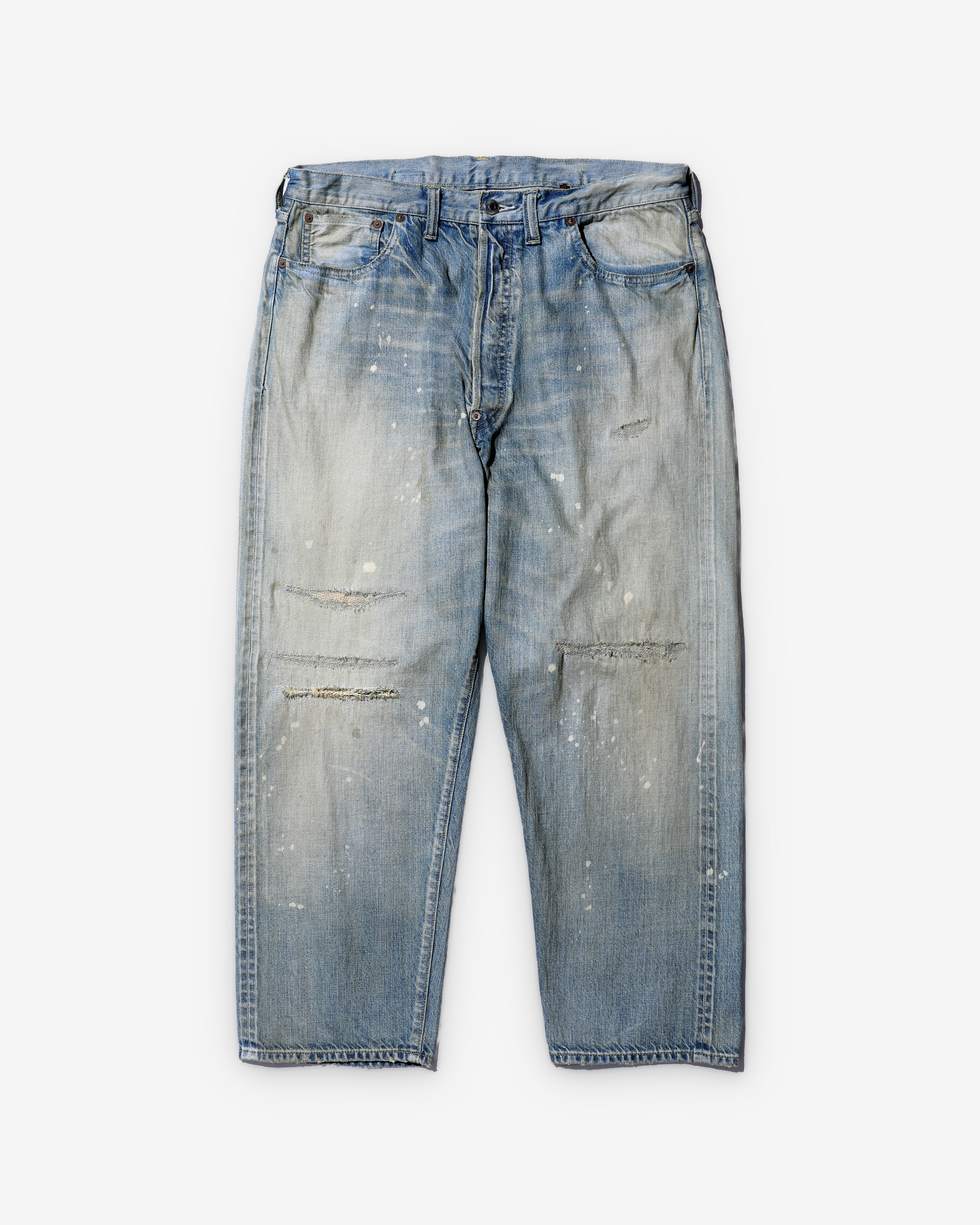 A.Presse: Men's No.37 Washed Wide Denim Pants (Bleach) | Dover