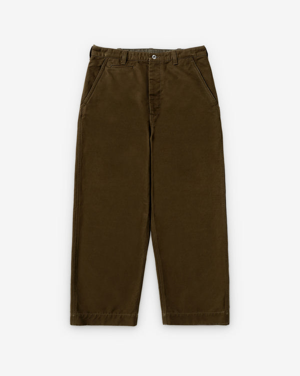 A.Presse - Men's Vintage Motorcycle Trousers - (Olive)