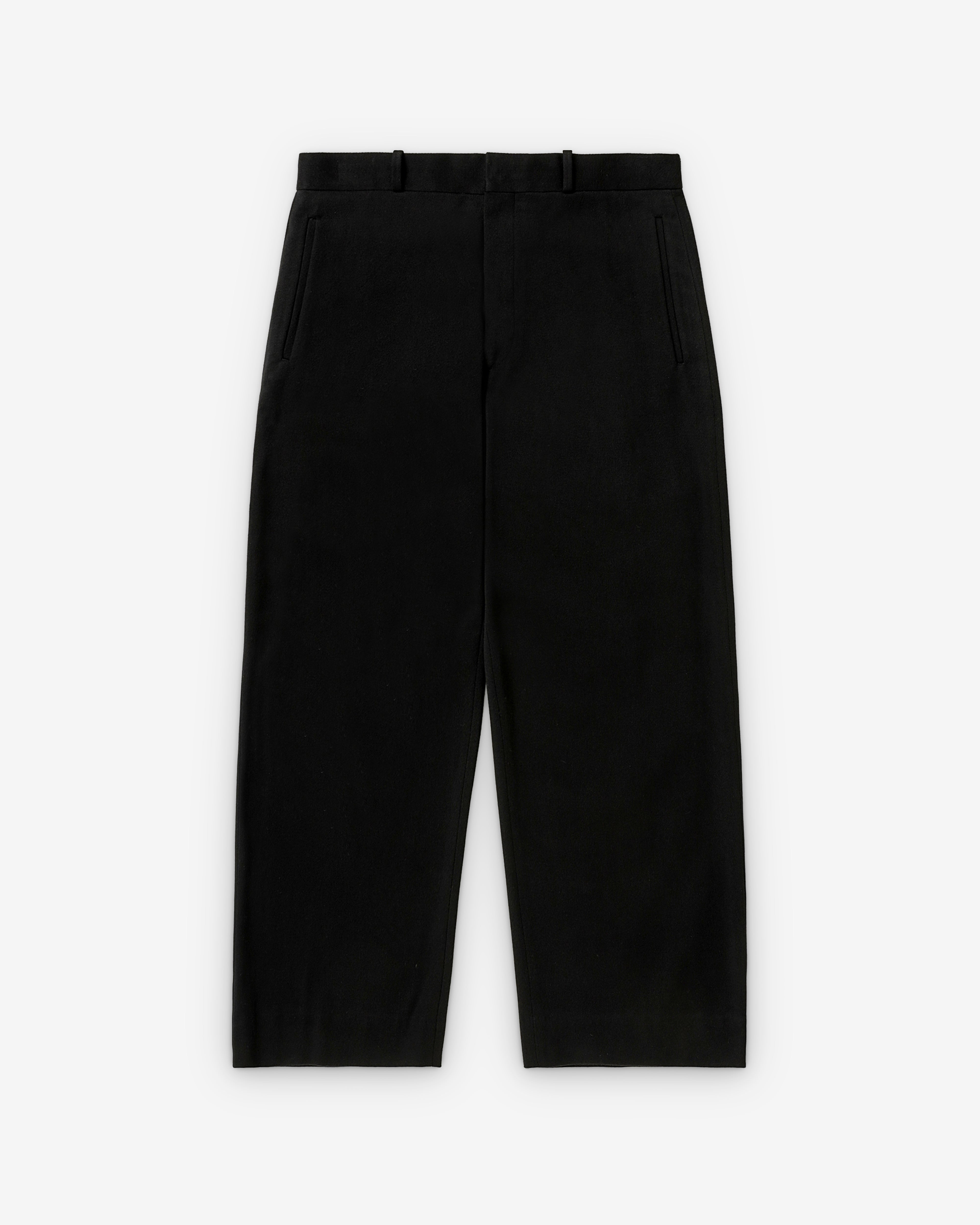A.Presse: Men's Cotton Silk Wide Trouser (Black) | Dover Street