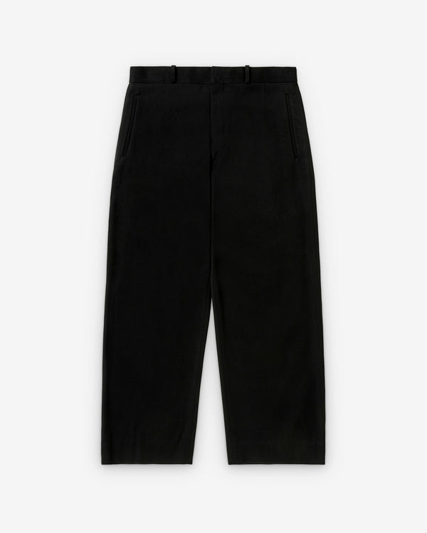 A.Presse - Men's Cotton Silk Wide Trouser - (Black)