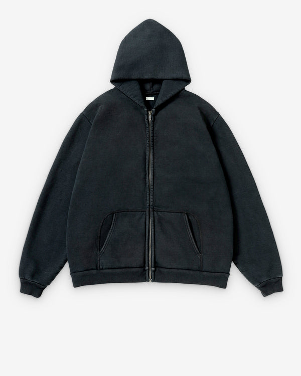 A.Presse - Men's Vintage Zip Sweat Hoodie - (Black)