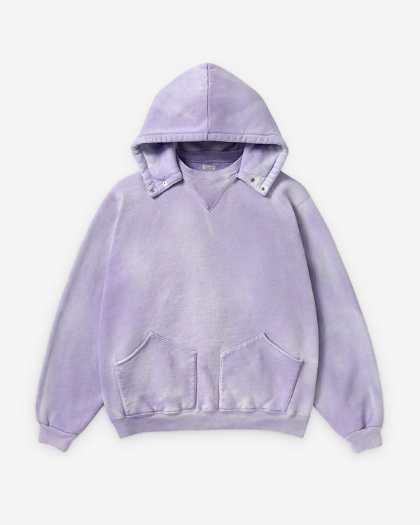 A.Presse - Men's Vintage Snap Hood Sweatshirt - (Lavender)