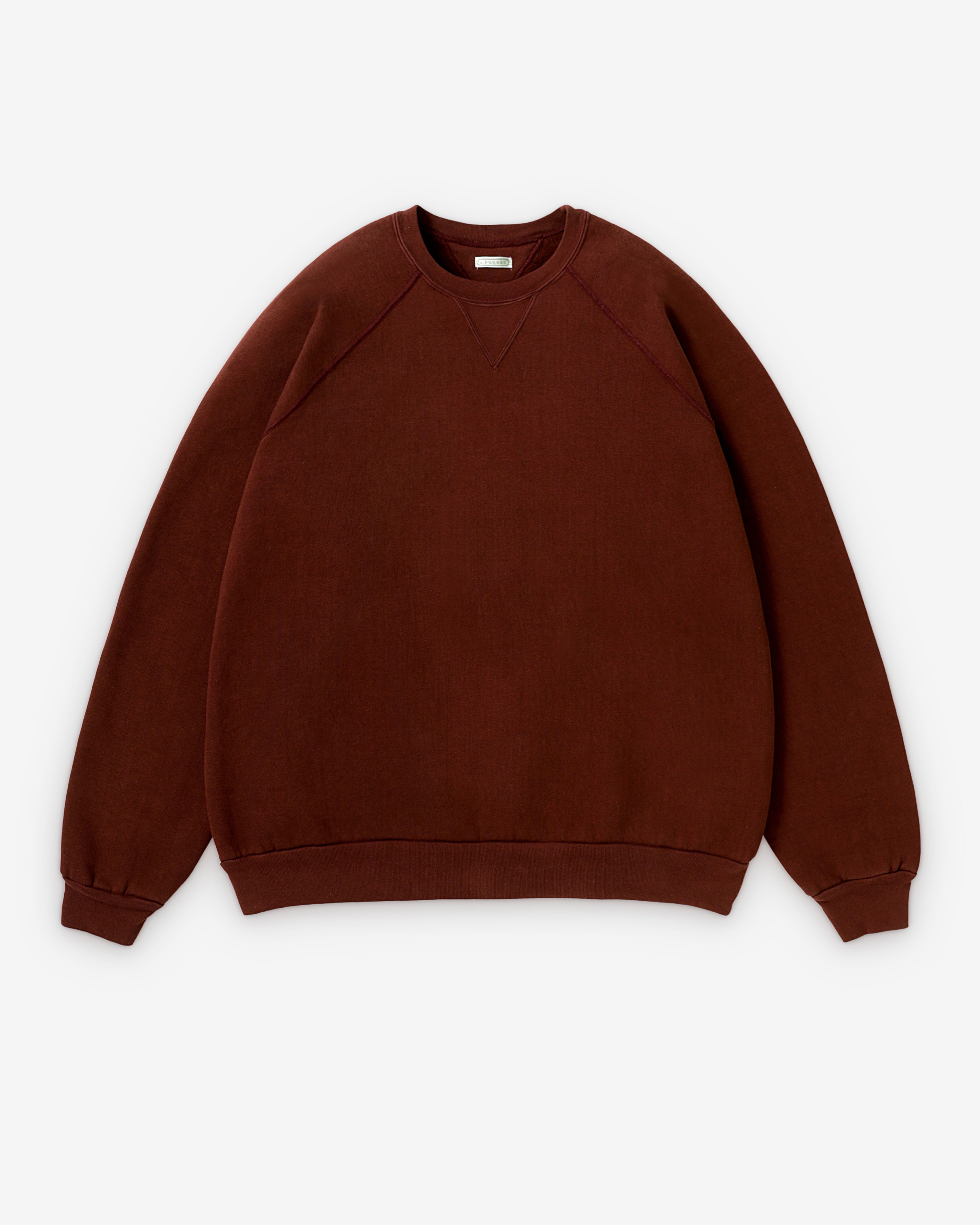 A.Presse: Men's Vintage Double V Sweatshirt (Burgundy) | Dover