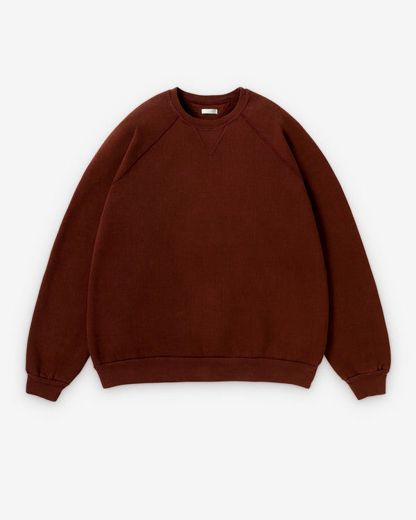A.Presse - Men's Vintage Double V Sweatshirt - (Burgundy)