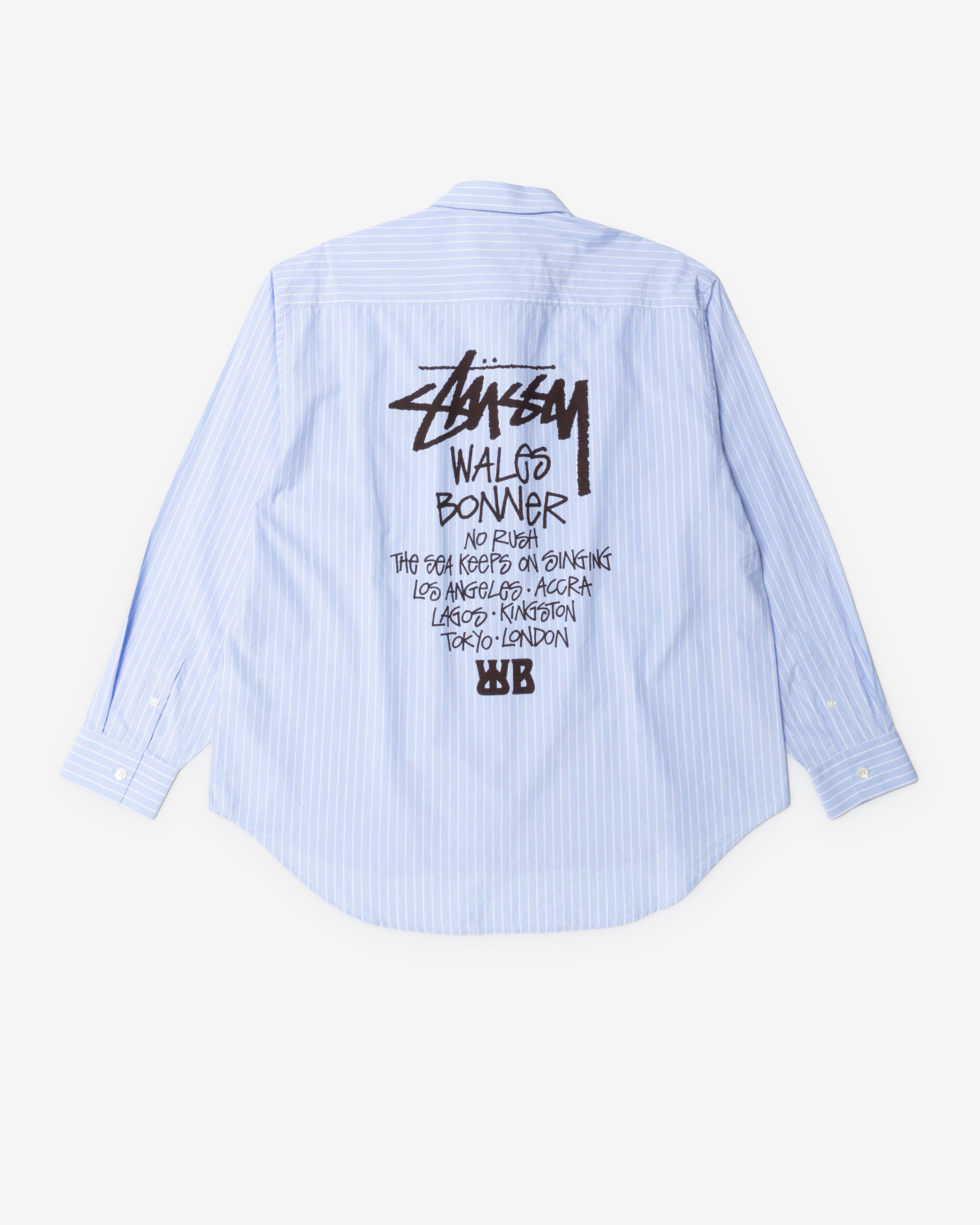 トップス STUSSY WALES BONNER POPLIN SHIRT M Stüssy: Wales Bonner Poplin Shirt (Stripe) | DSML E-SHOP
