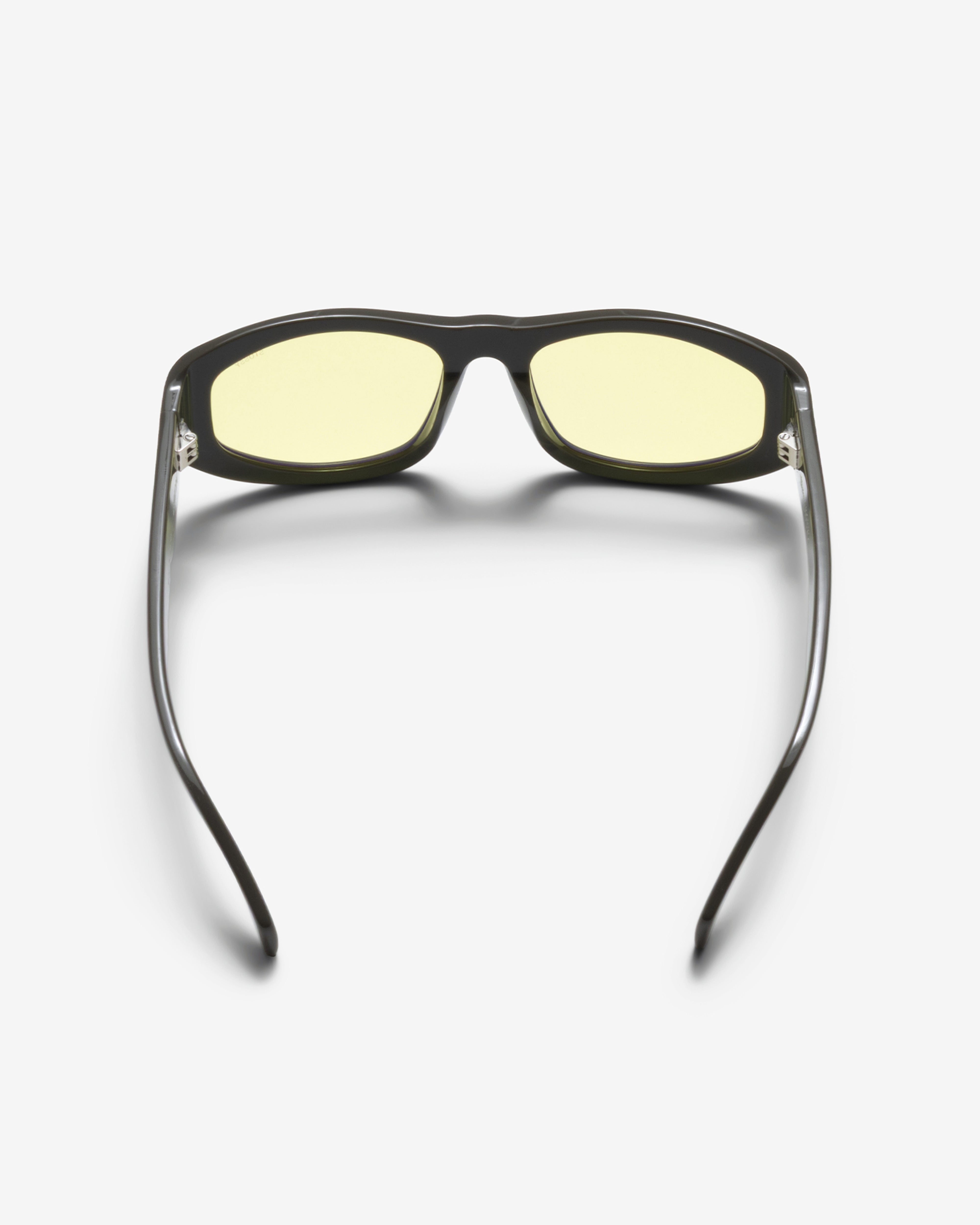 Stüssy: Men's Landon Sunglasses (Grey/Yellow) | Dover Street