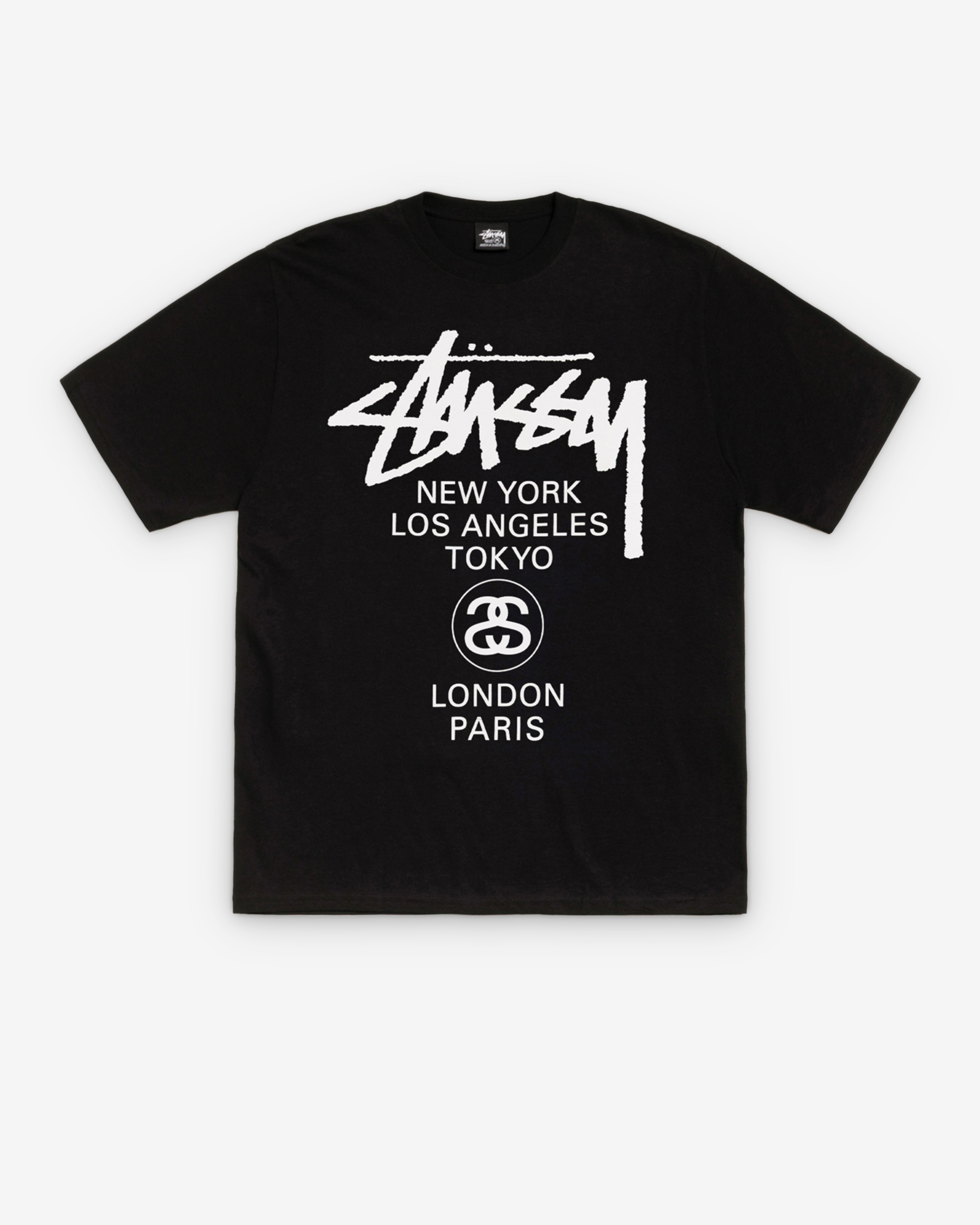 Stüssy: World Tour T-Shirt (Black) | Dover Street Market London