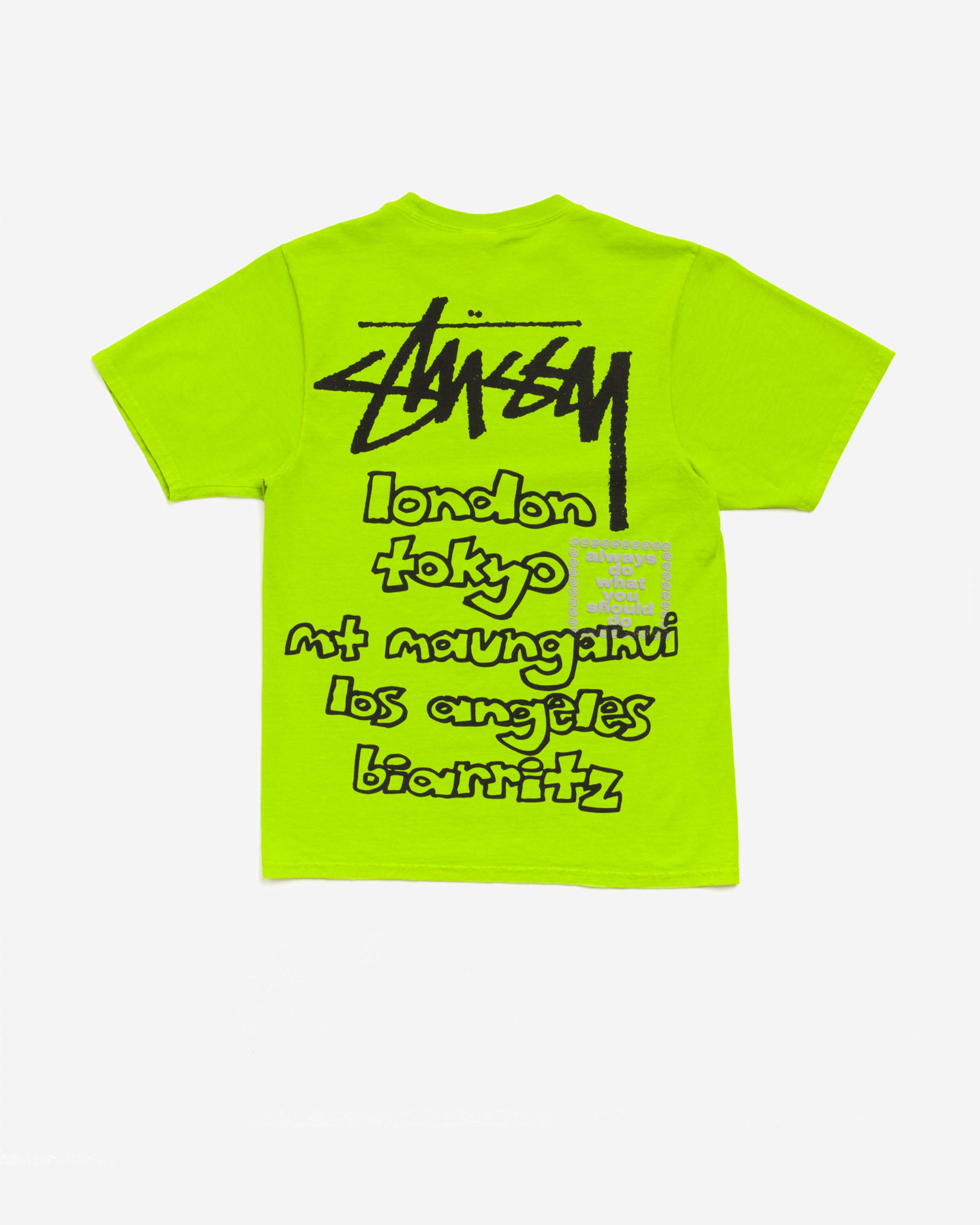 Stüssy: Men's Always Do What You Should Do World Tour Tee (Lime