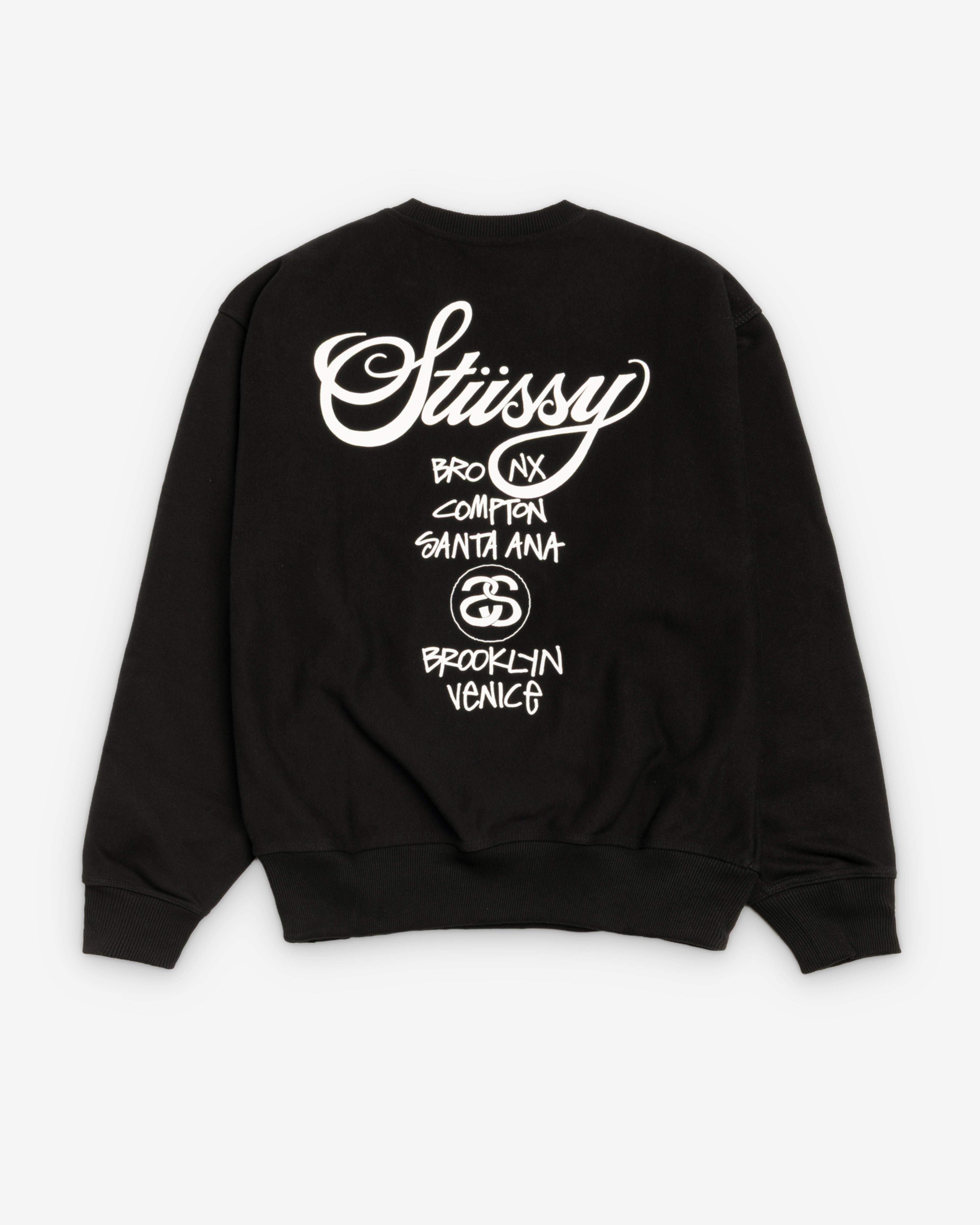 old stussy 80〜90s World Tour Crew スウェット Stüssy: World Tour Crew (Black) | DSML E-SHOP