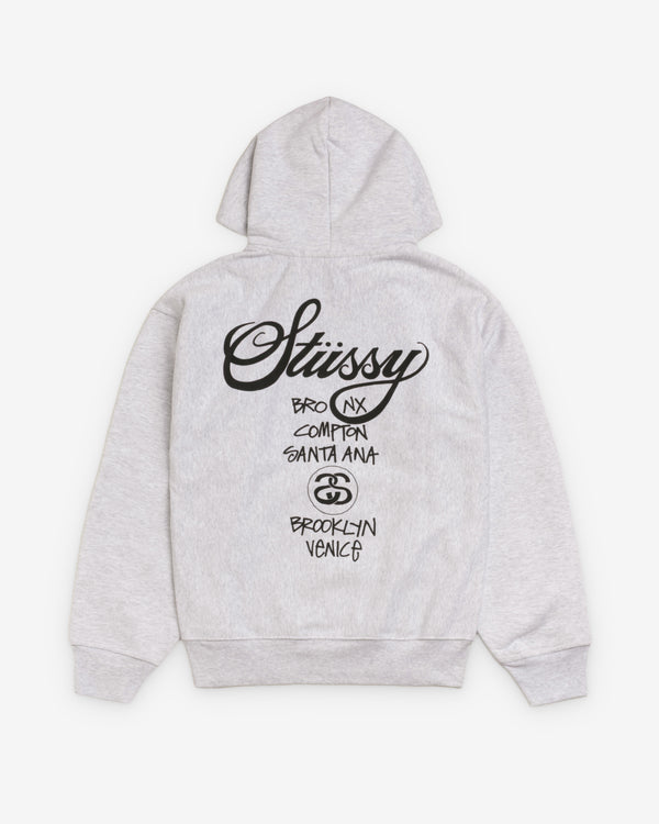 Stüssy - World Tour Hood - (Ash Heather)